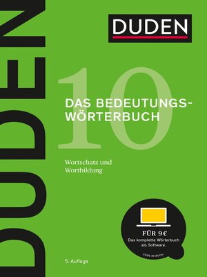 cover image of Duden – Das Bedeutungswörterbuch